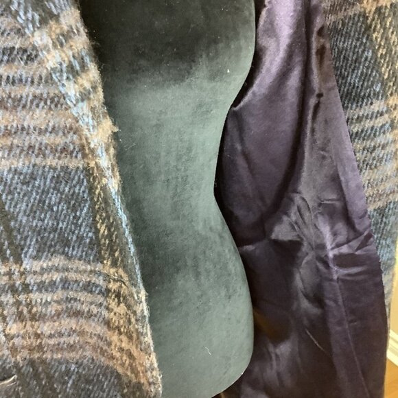 VINTAGE WOOL PLAID COAT By Montreal Coat Factory - Picture 10 of 12